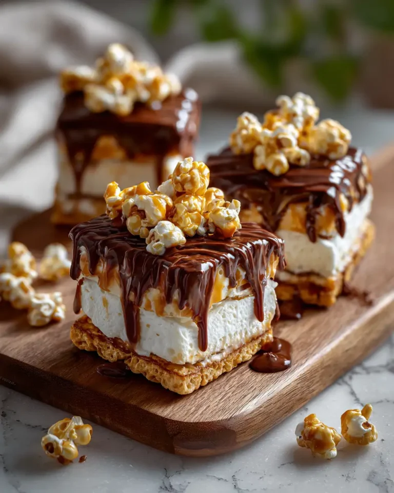 Sweet Crunch Delight Caramel Popcorn Ice Cream Sandwiches - Featured Image