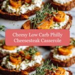 Irresistibly Cheesy Low Carb Philly Cheesesteak Casserole Delight