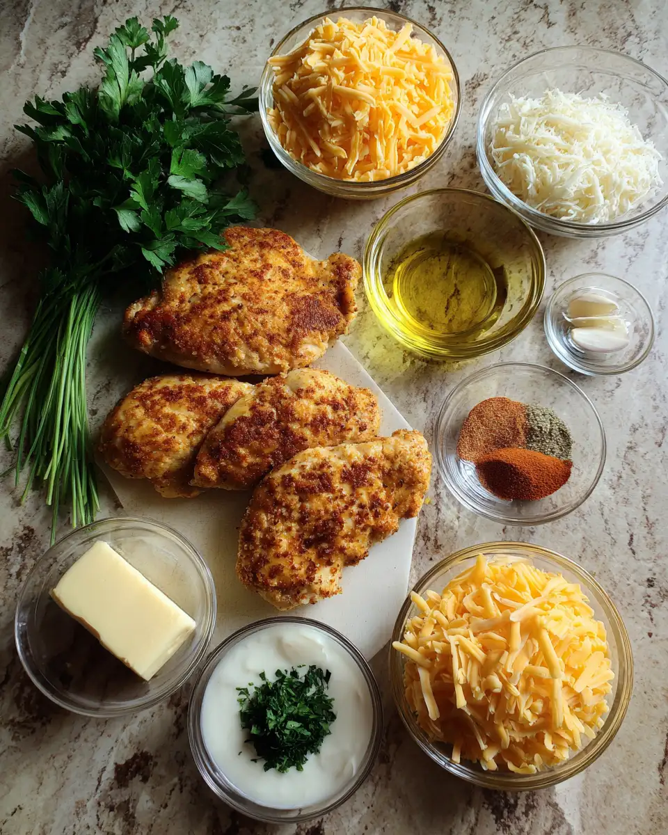Ingredients for Melt-in-Your-Mouth Cheesy Sour Cream Chicken Bliss