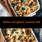 Cheesy Chicken and Spinach Casserole Delight
