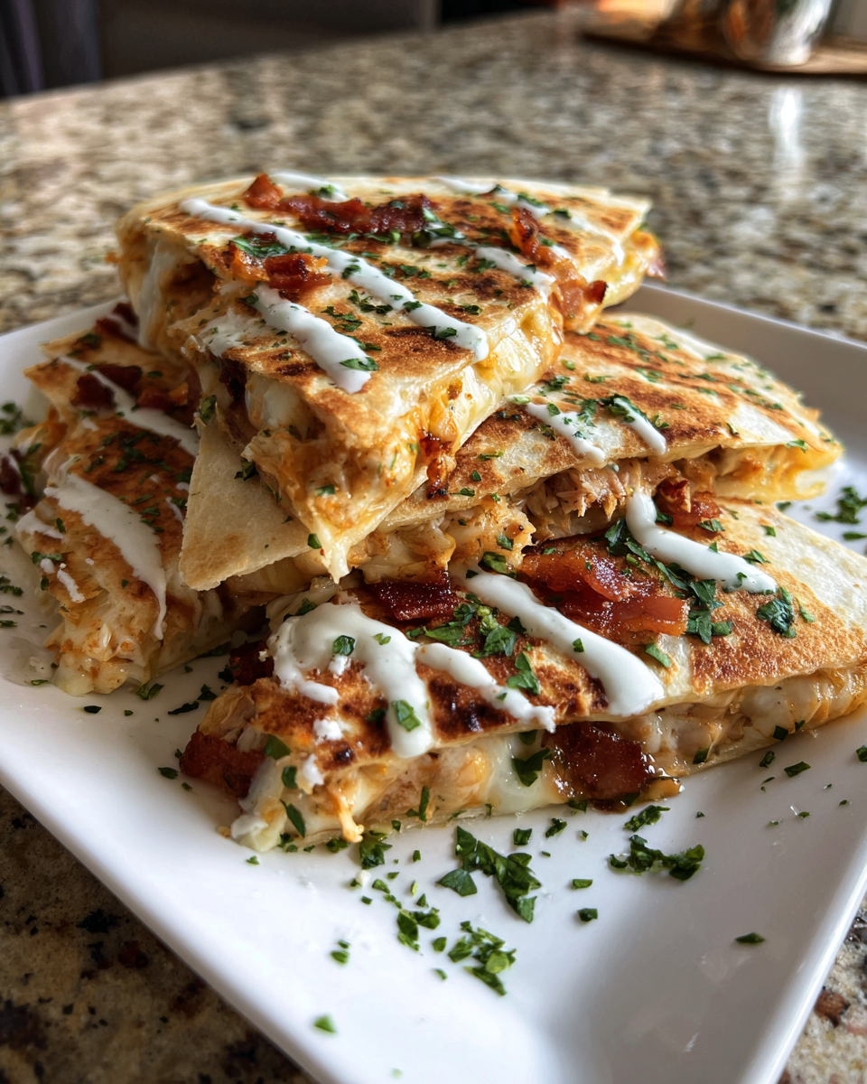 Final dish - Sizzling Chicken Bacon Ranch Quesadillas That Will Spice Up Your Dinner
