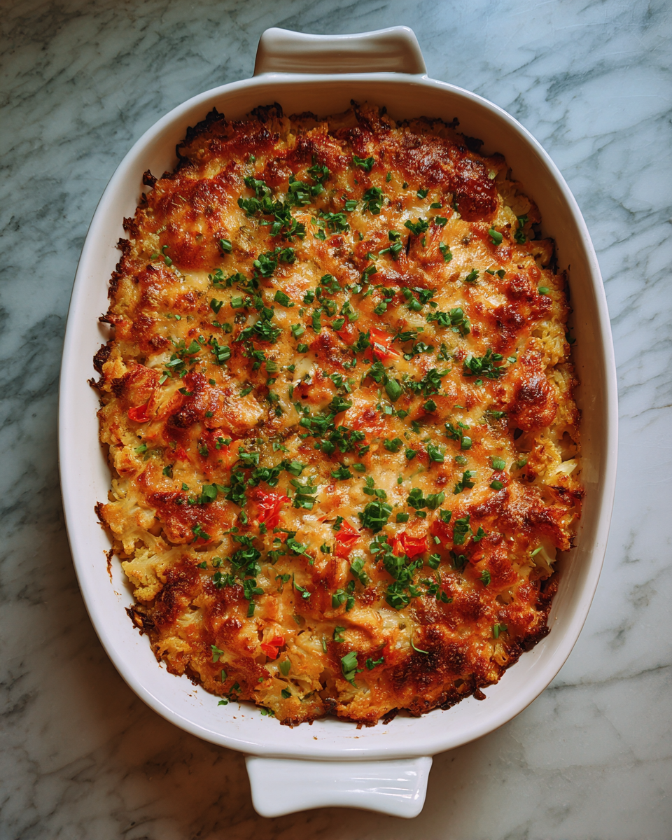 Irresistible Chicken Cauliflower Rice Casserole: A Comfort Food Makeover 6 Final dish - Irresistible Chicken Cauliflower Rice Casserole: A Comfort Food Makeover