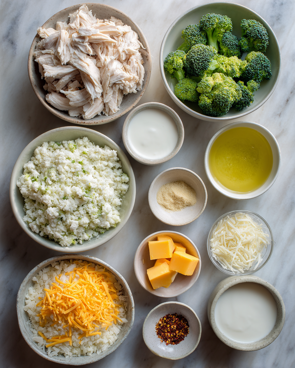 Irresistible Chicken Cauliflower Rice Casserole: A Comfort Food Makeover 4 Ingredients for Irresistible Chicken Cauliflower Rice Casserole: A Comfort Food Makeover