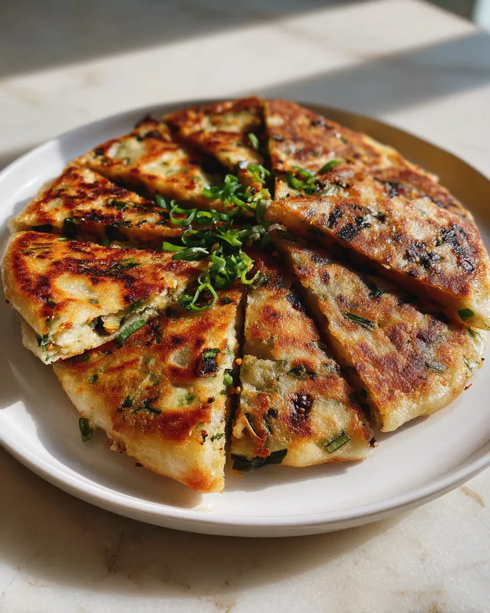 Final dish - Crispy Delight Unveiled: Mastering the Art of Chinese Scallion Pancakes