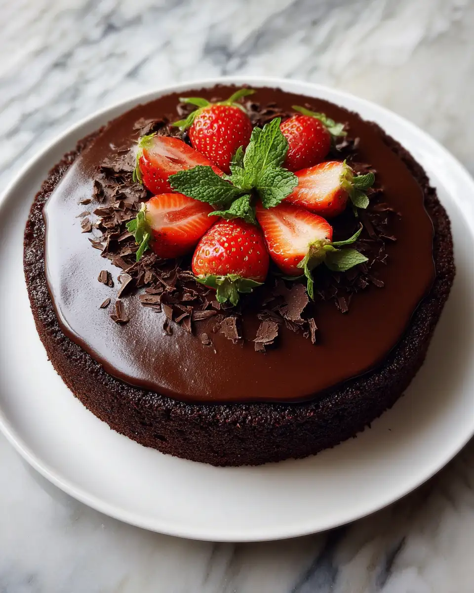 Final dish - Effortless Indulgence: The Ultimate Chocolate Cake Easy Recipe