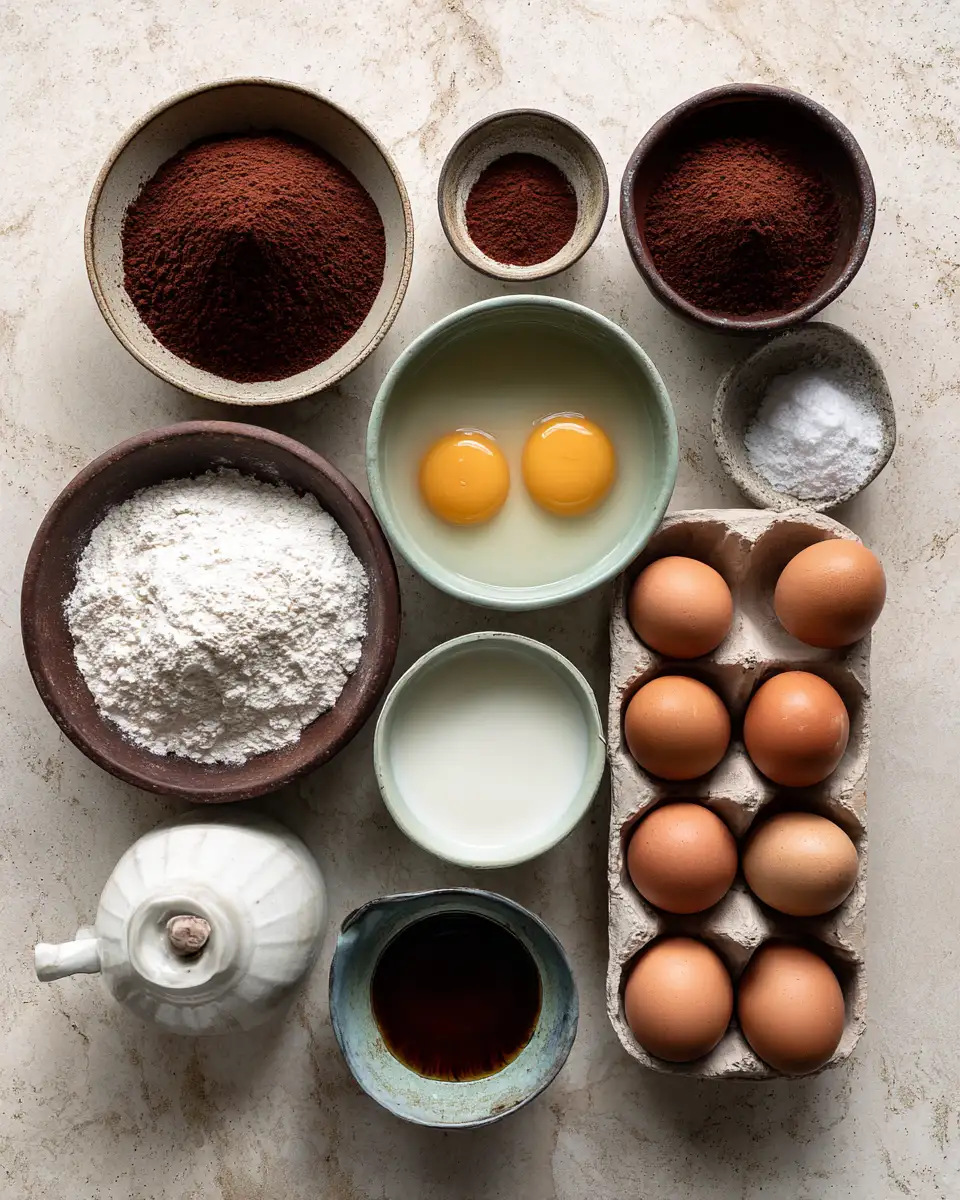 Ingredients for Effortless Indulgence: The Ultimate Chocolate Cake Easy Recipe
