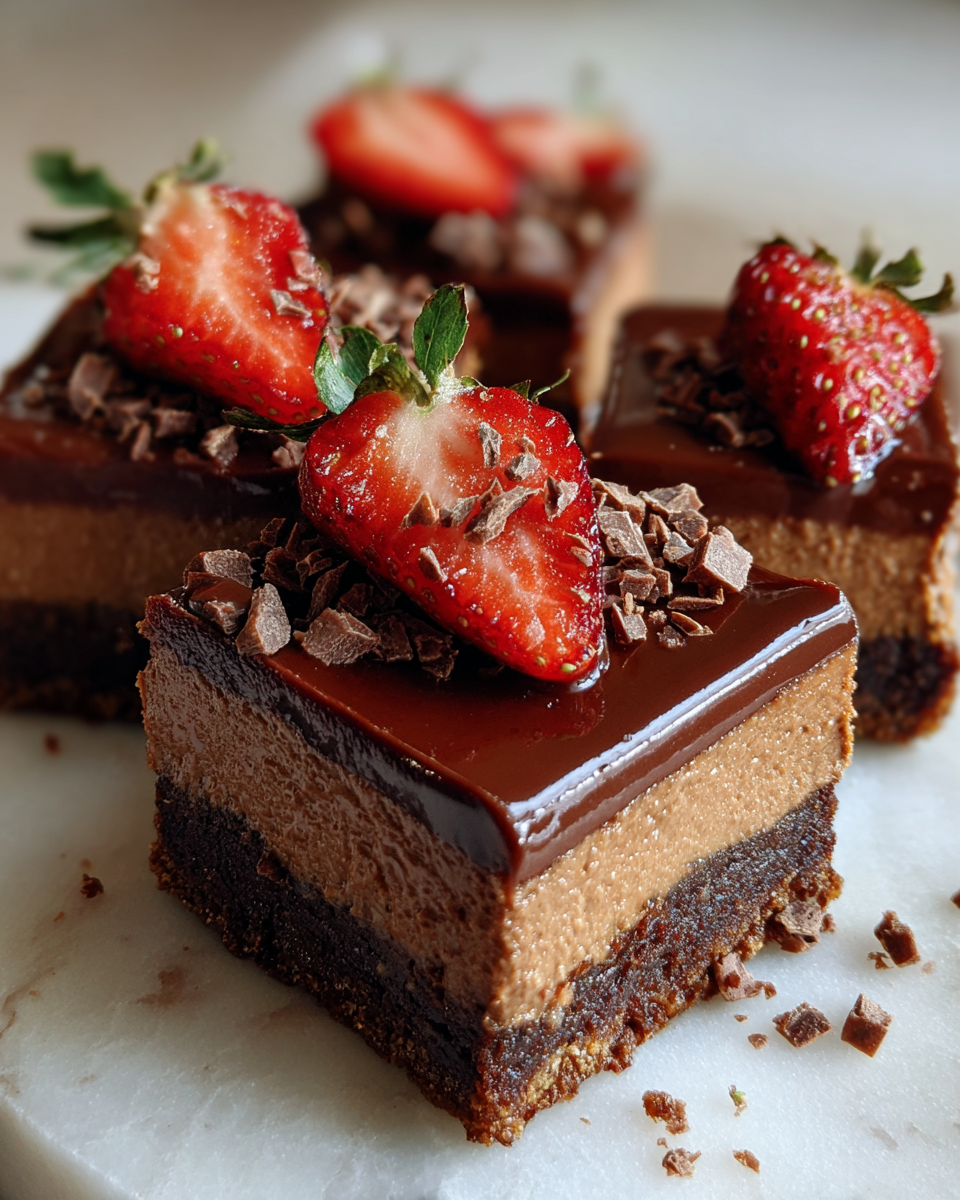 Final dish - Decadent Delight: Indulge in Irresistible Chocolate Cheesecake Bars