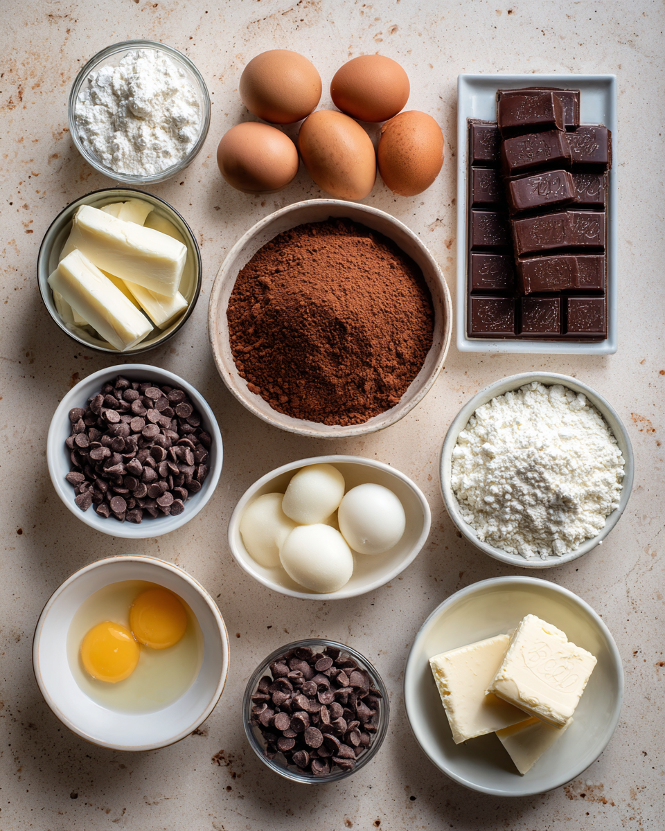 Ingredients for Decadent Delight: Indulge in Irresistible Chocolate Cheesecake Bars