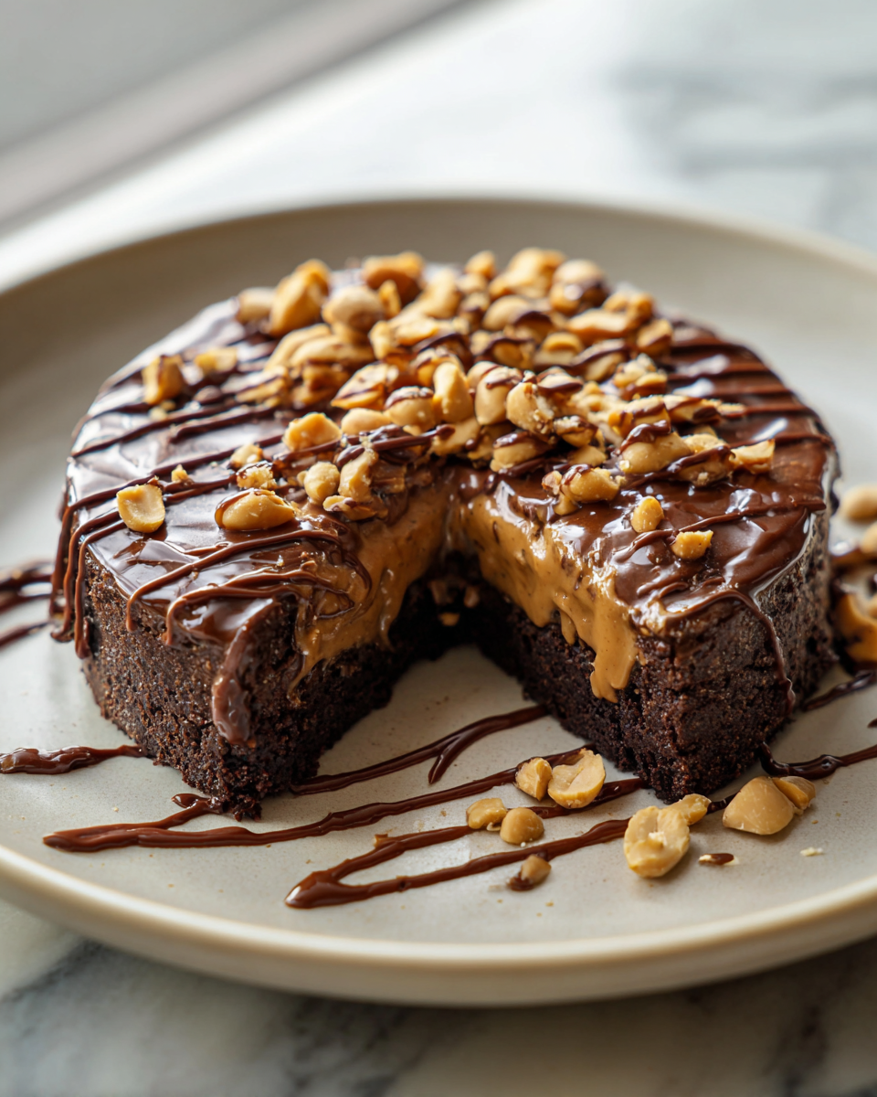 Final dish - Indulge in the Ultimate Chocolate Peanut Butter Ruckus Delight