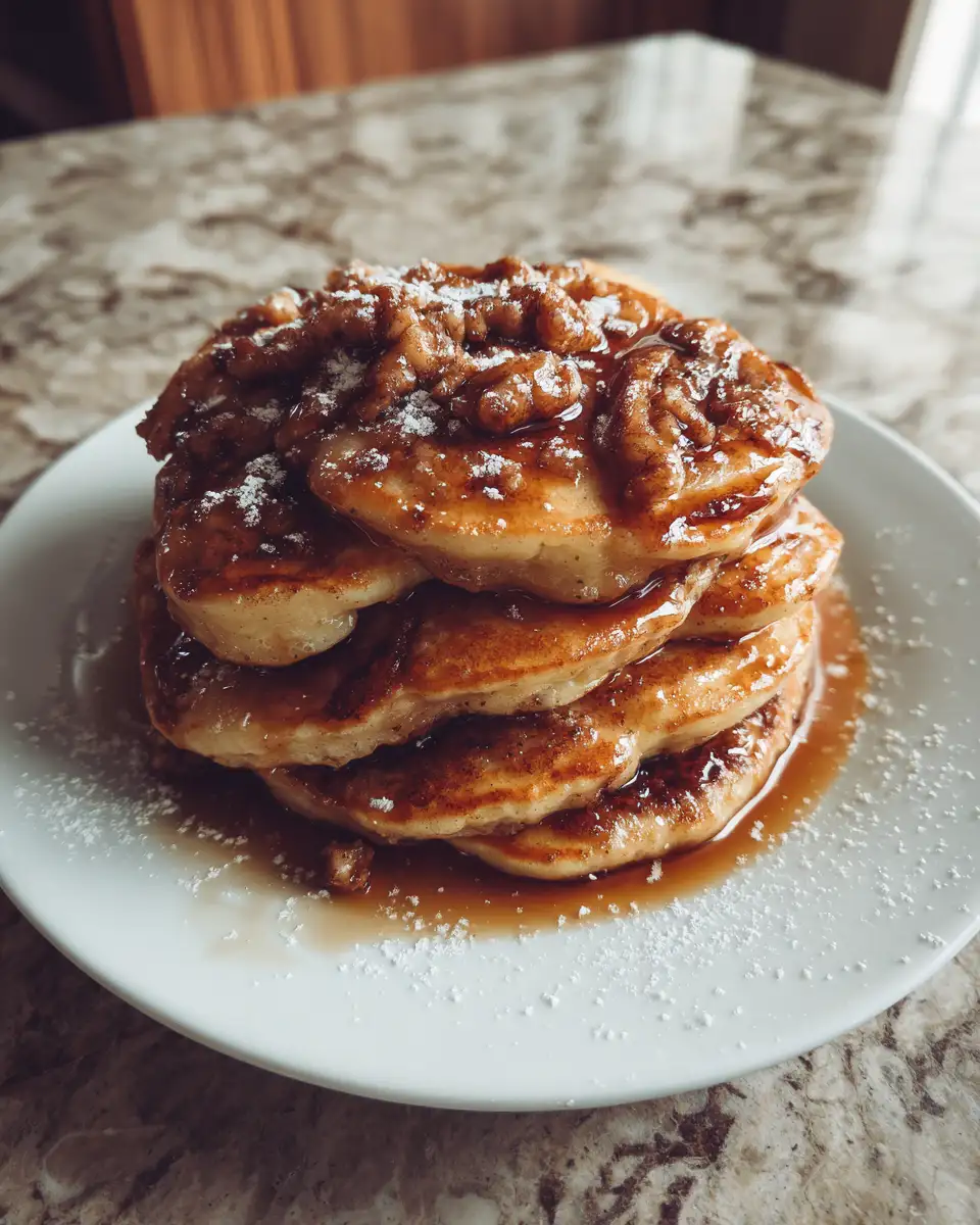 Final dish - Fluffy Cinnamon Roll Pancakes: The Ultimate Breakfast Treat