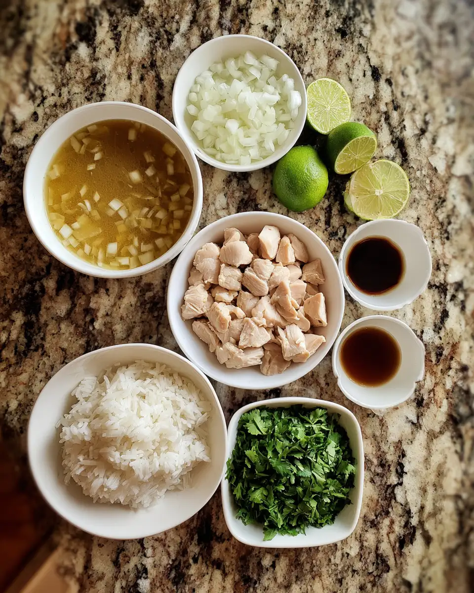 Ingredients for Tropical Delight Coconut Chicken Rice Bowl Fiesta