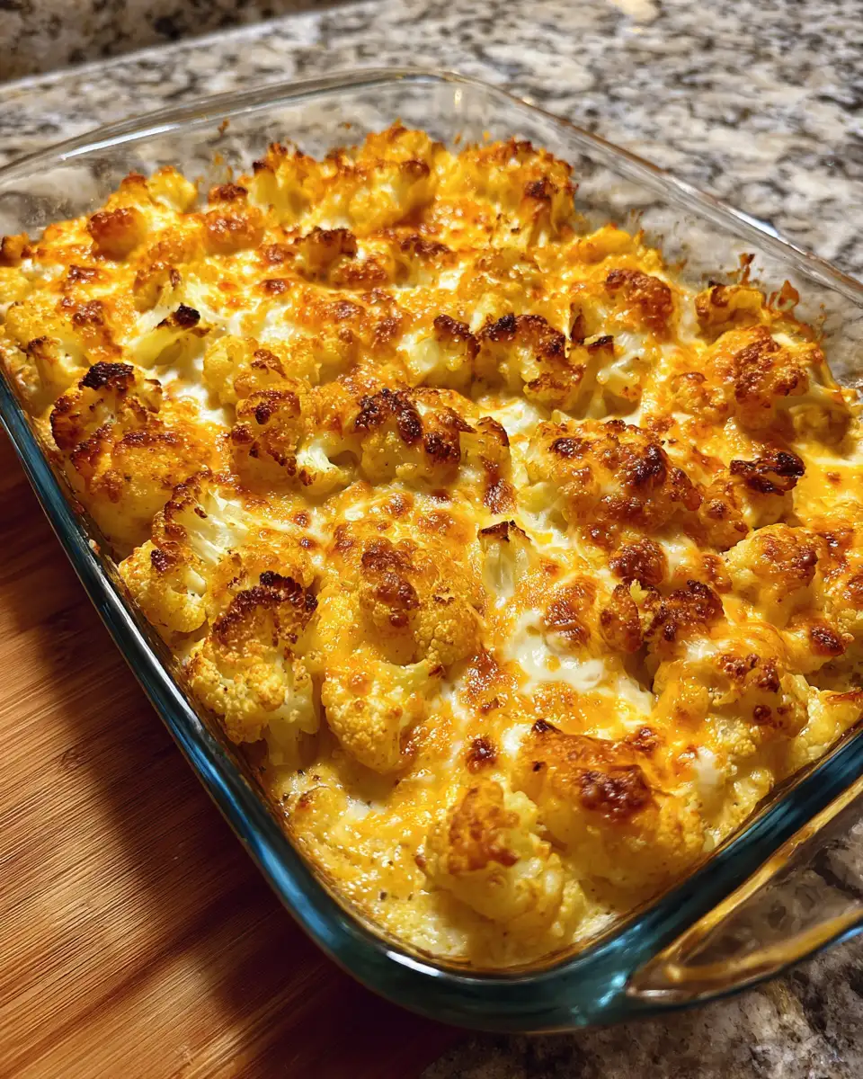 Final dish - Irresistible Comfort: Creamy Buffalo Chicken Cauliflower Casserole Delight