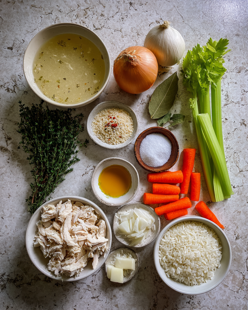 Cozy Up with Our Ultimate Creamy Chicken and Rice Soup Recipe 4 Ingredients for Cozy Up with Our Ultimate Creamy Chicken and Rice Soup Recipe
