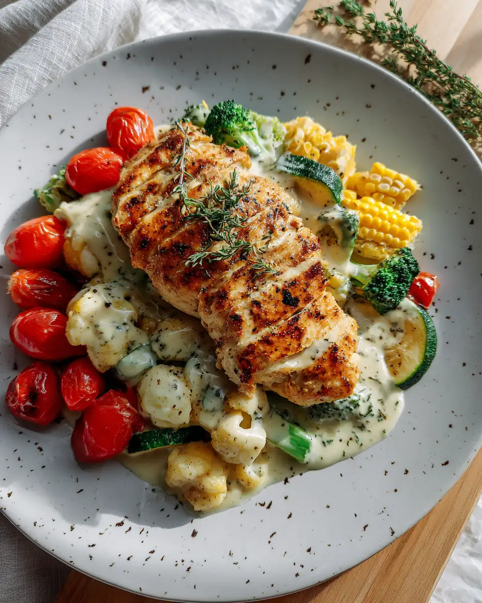 Final dish - Irresistibly Creamy Chicken and Veggies: A Comfort Food Classic