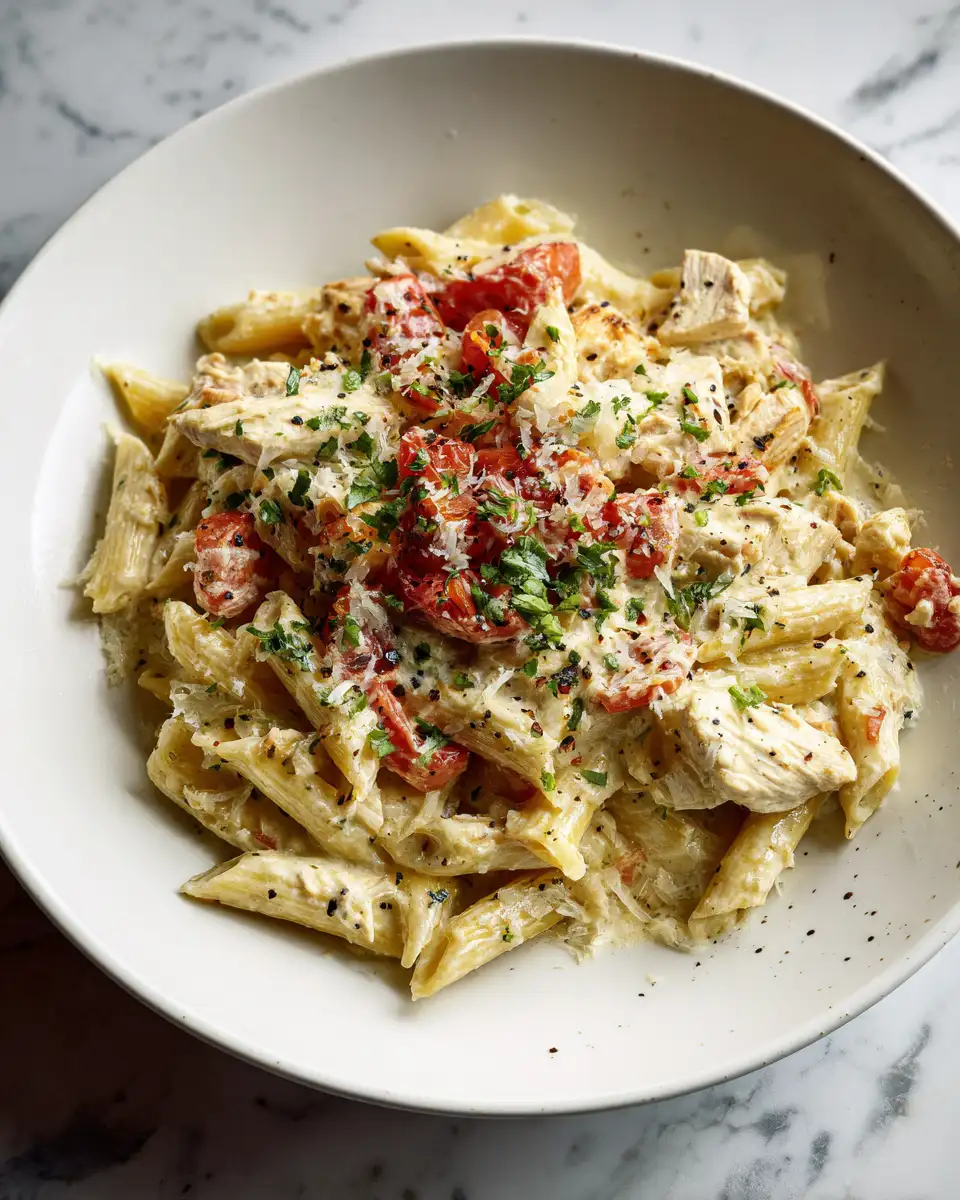 Final dish - Irresistibly Creamy Chicken Fajita Pasta: Your New Weeknight Favorite