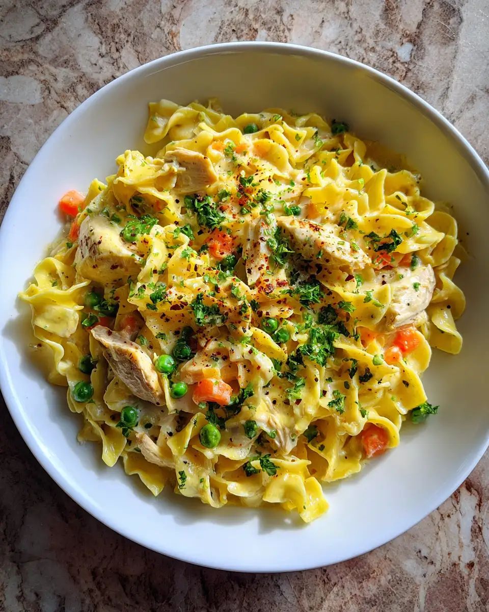 Final dish - One-Pan Wonder: Irresistible Creamy Chicken Noodle Skillet