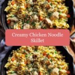 One-Pan Wonder: Irresistible Creamy Chicken Noodle Skillet