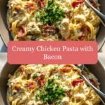 Indulge in a Heavenly Bowl of Creamy Chicken Pasta with Bacon