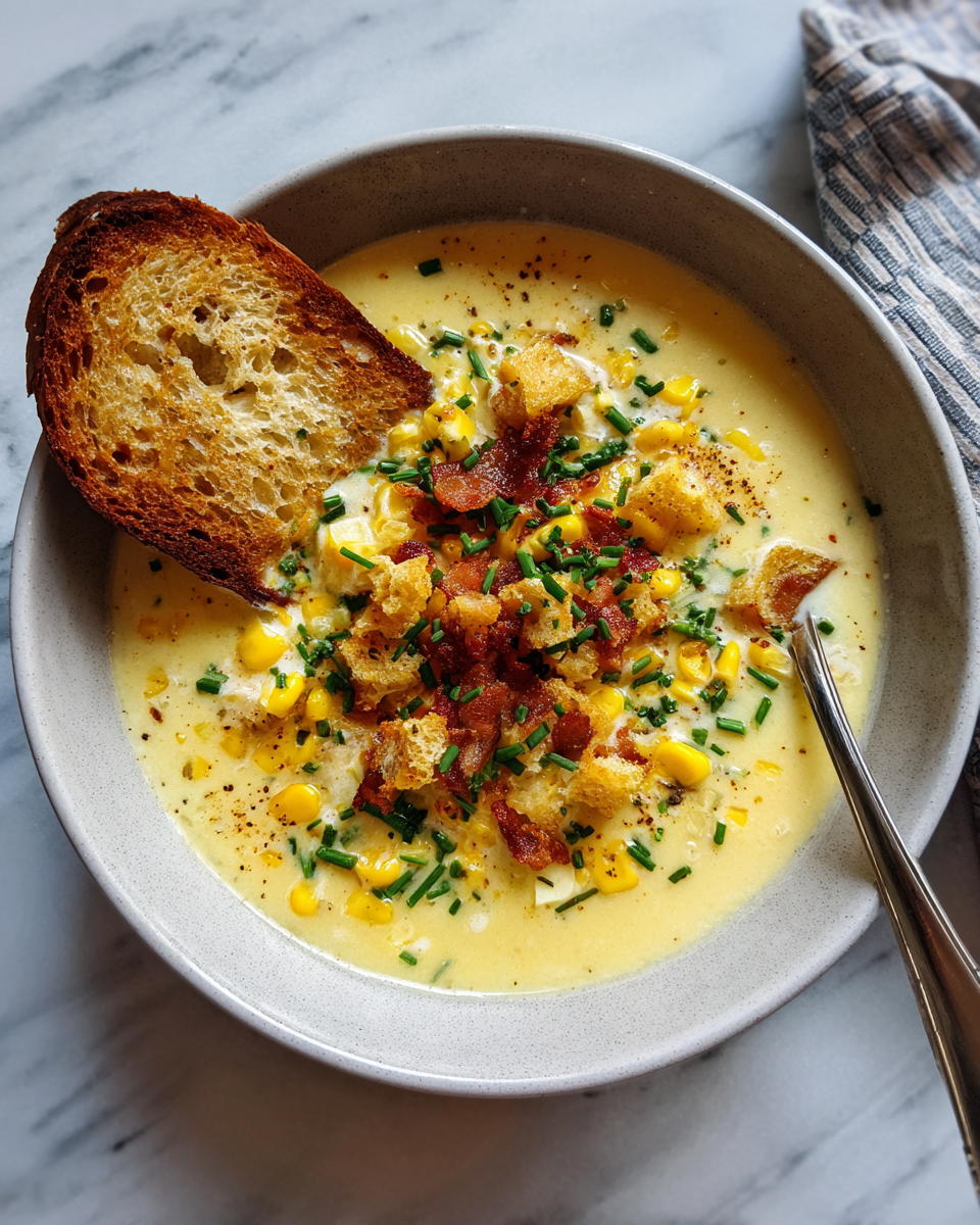 Final dish - Cozy Up to a Bowl of Creamy Corn Chowder