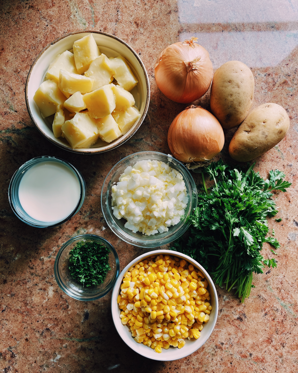 Ingredients for Cozy Up to a Bowl of Creamy Corn Chowder
