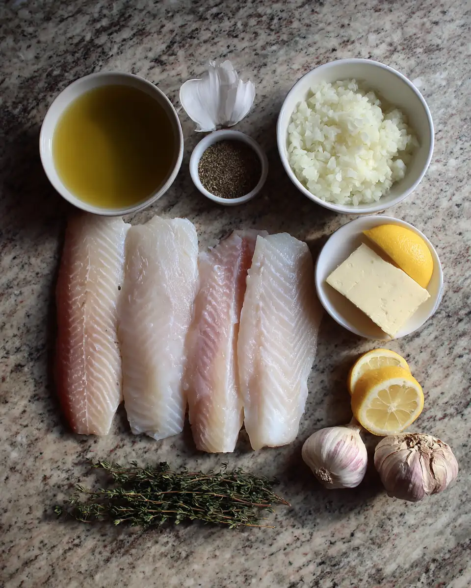 Ingredients for Dive Into Decadence with the Ultimate Creamy Fish Dinner