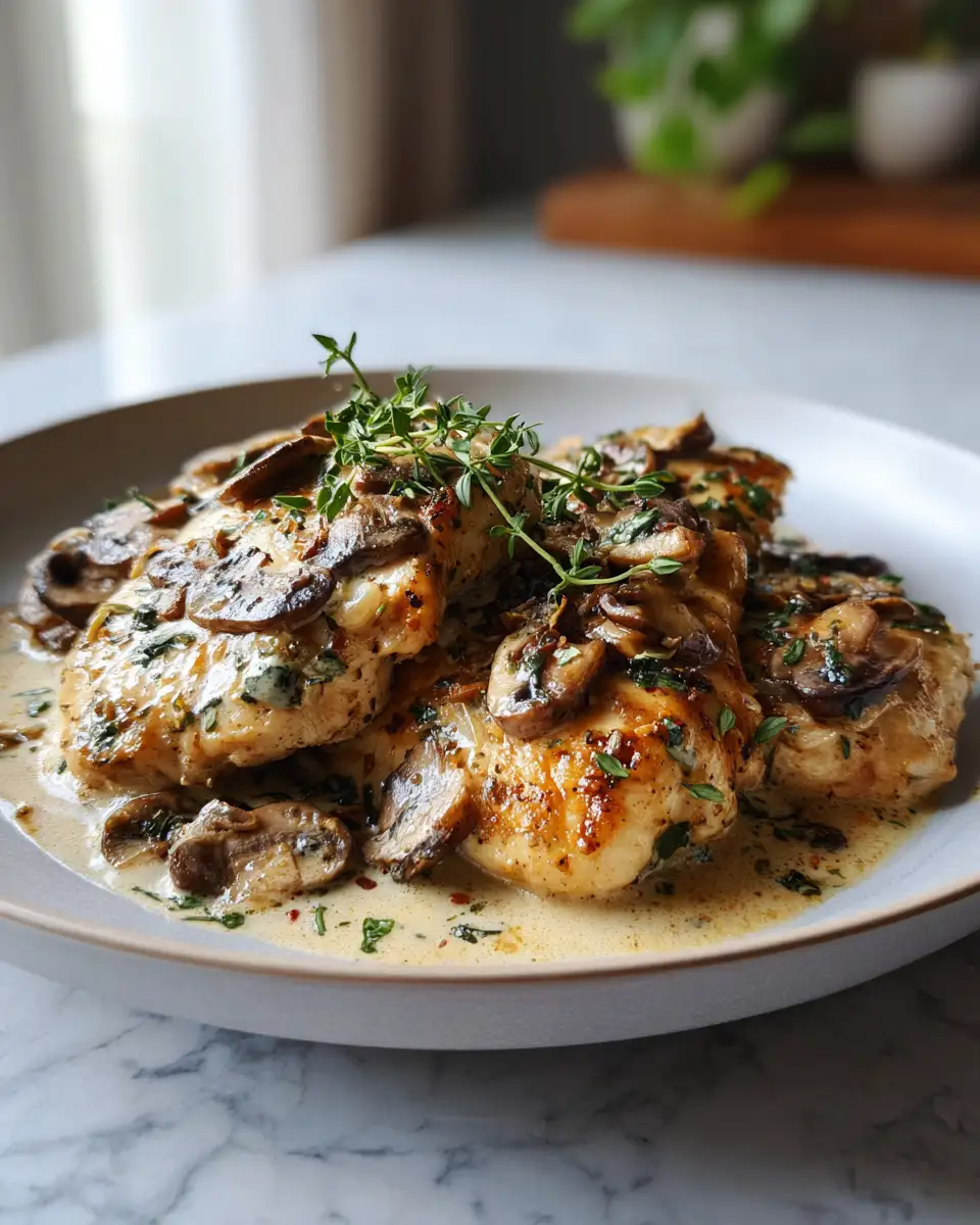 Final dish - Savor the Flavor: Creamy Mushroom Chicken Skillet Delight