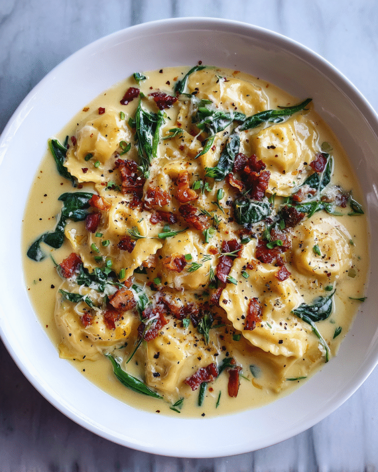 Indulge in the Ultimate Comfort: Creamy Tuscan Ravioli Soup Extravaganza - Featured Image