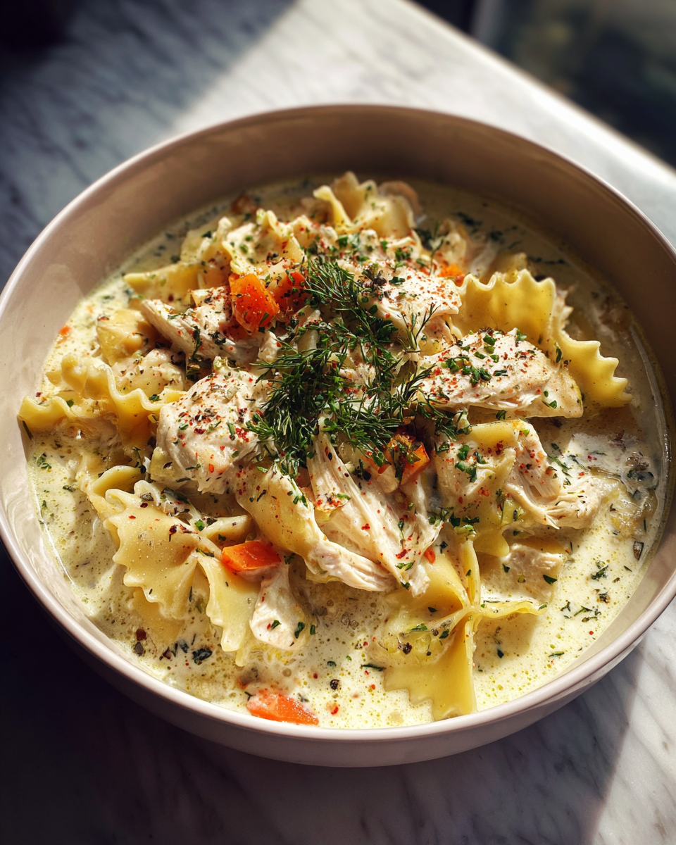Final dish - Cozy Up with a Bowl of Creamy White Chicken Lasagna Soup