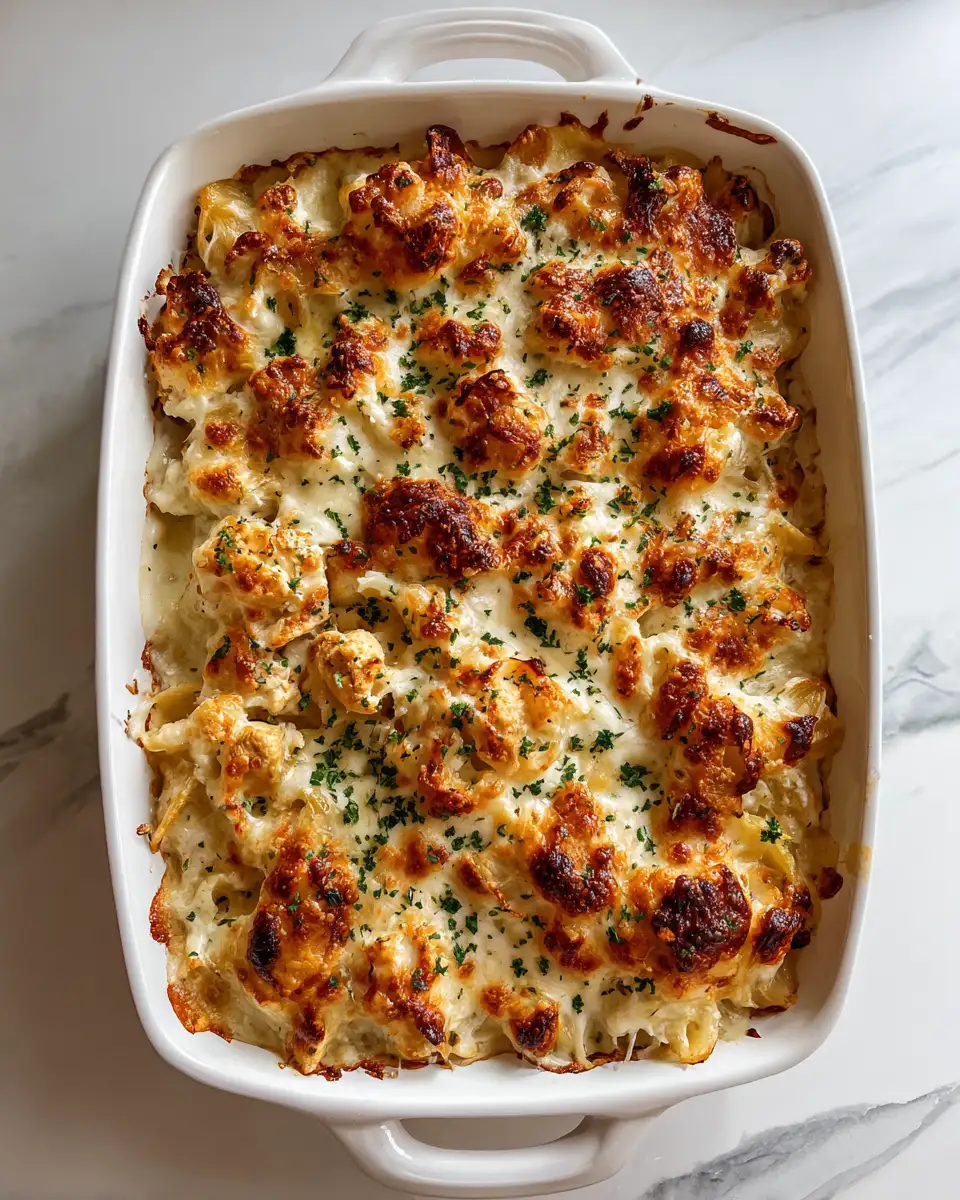 Final dish - Irresistibly Delicious: Crispy Chicken Alfredo Bake That Will Make Your Taste Buds Dance