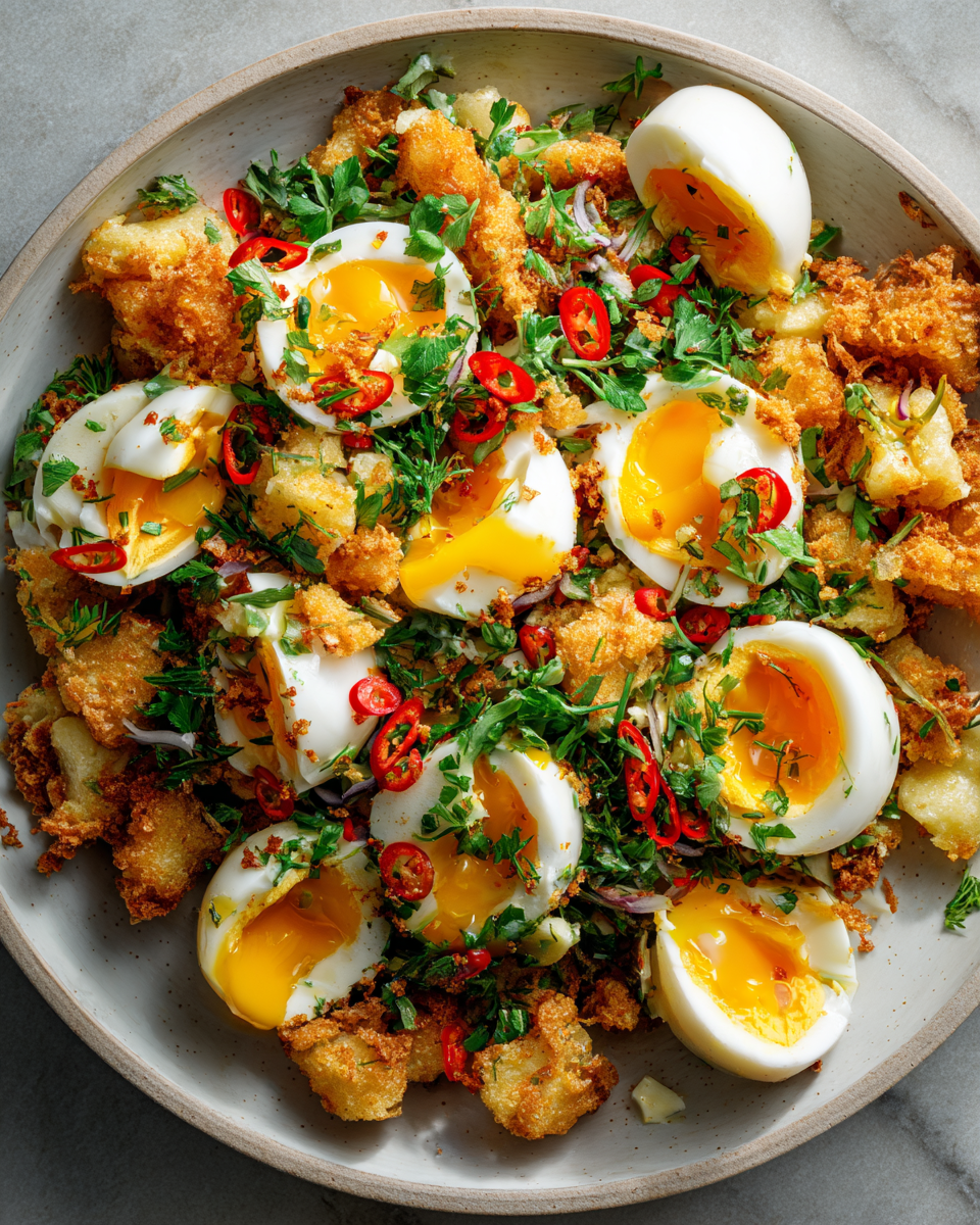 Final dish - Crispy Egg Salad: The Ultimate Crunchy Twist on a Classic Favorite