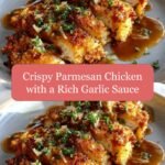 Crispy Parmesan Chicken Meets Rich Garlic Sauce Delight