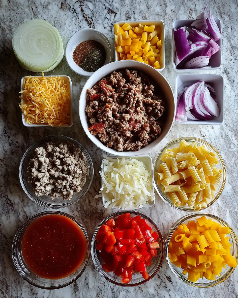 Ingredients for Irresistible Crock Pot Taco Pasta: A Flavor-Packed Comfort Meal