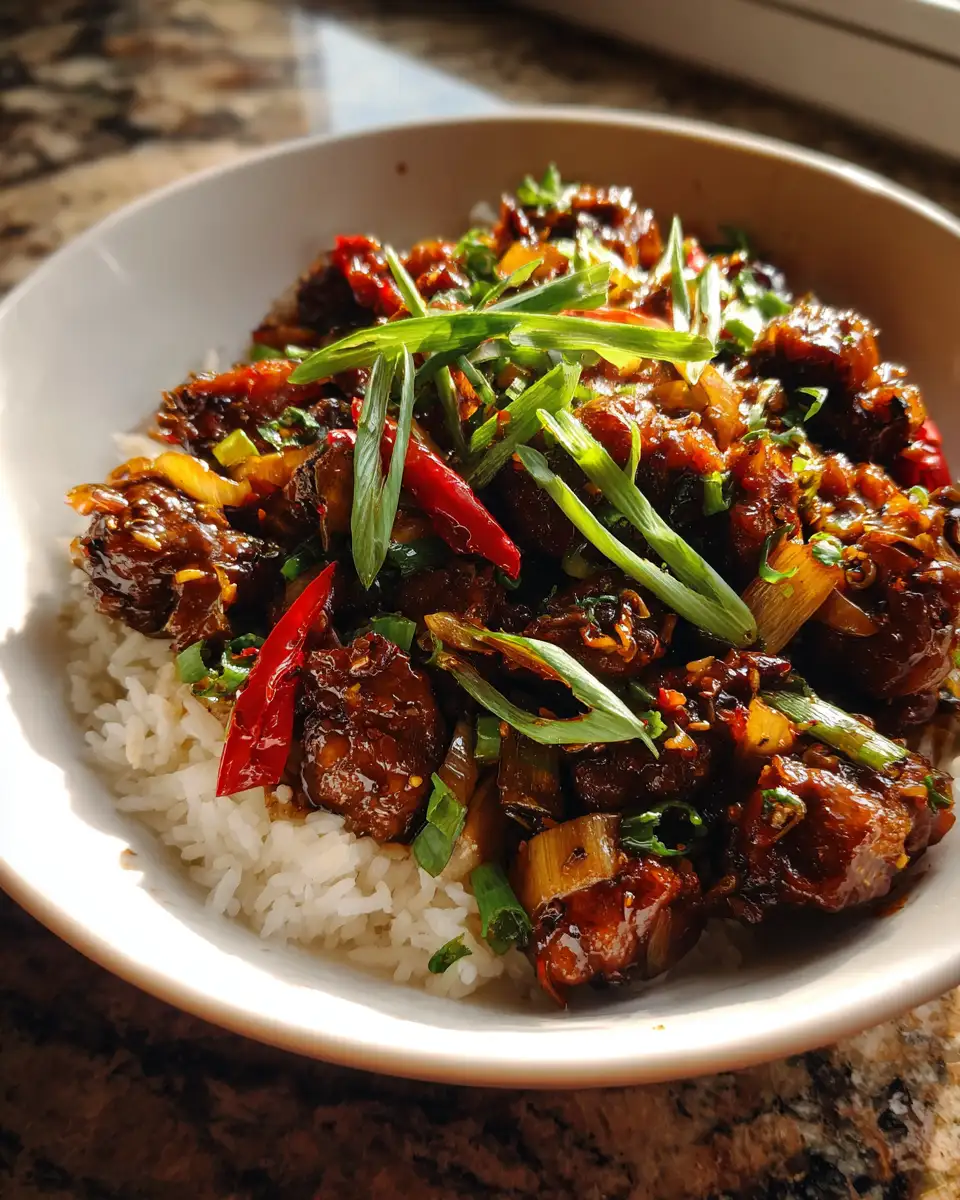 Final dish - Spice Up Your Weeknight with Easy Crockpot Kung Pao Chicken