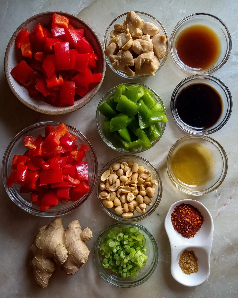 Ingredients for Spice Up Your Weeknight with Easy Crockpot Kung Pao Chicken