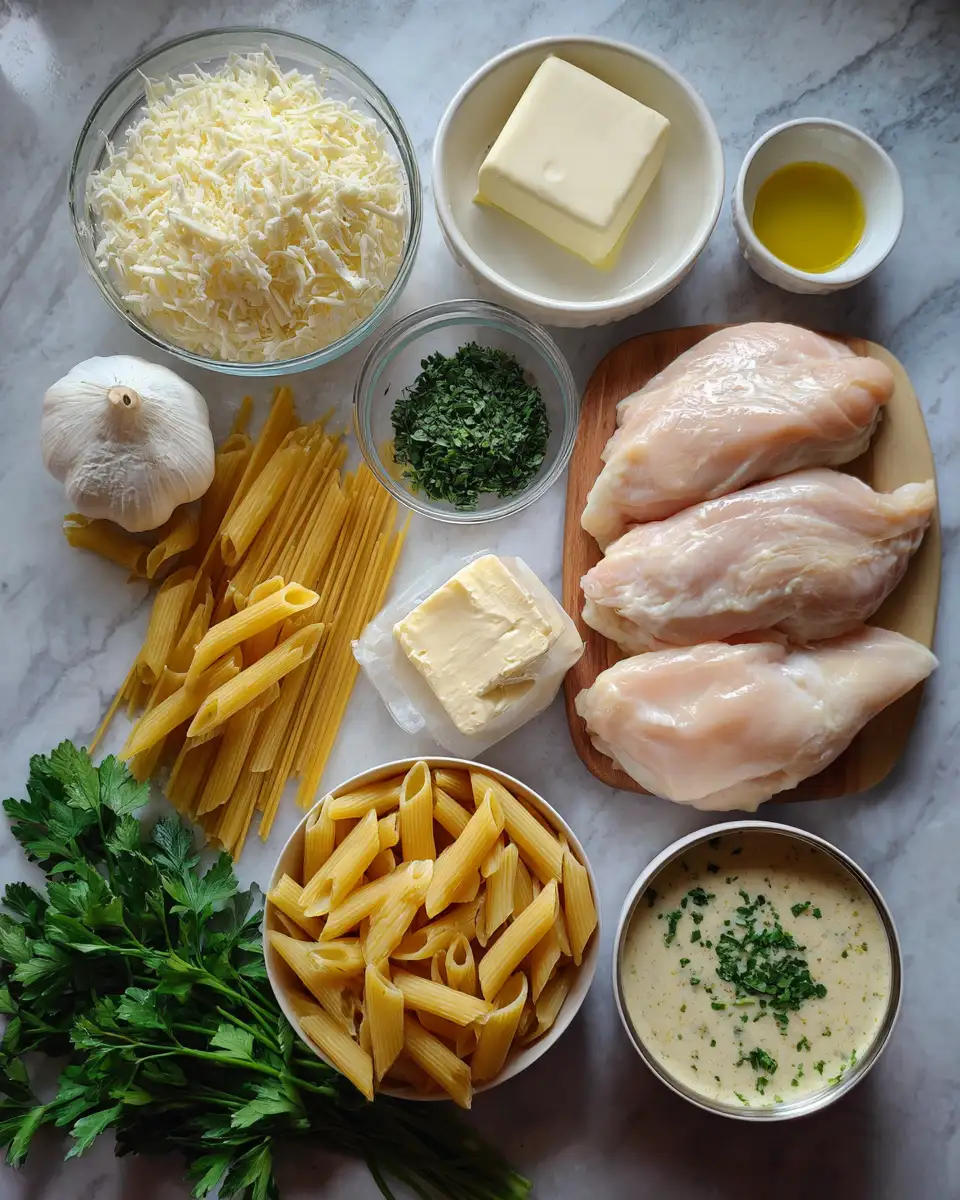 Ingredients for Crockpot Olive Garden Chicken Pasta: The Ultimate Copycat Comfort Recipe