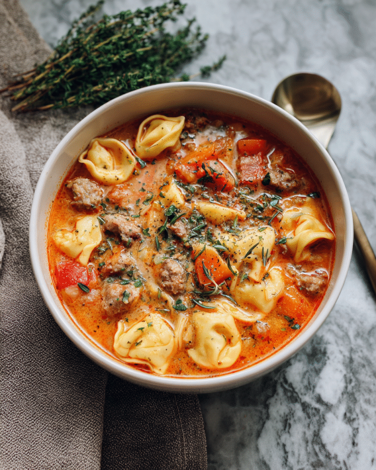 Cozy Up with Crockpot Tortellini Soup with Sausage - Featured Image