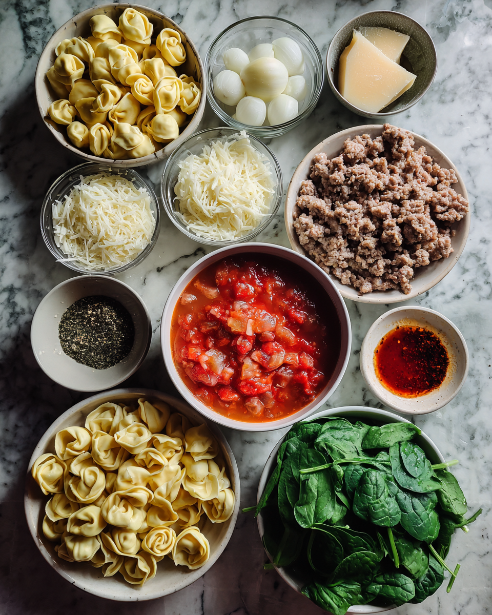 Cozy Up with Crockpot Tortellini Soup with Sausage 4 Ingredients for Cozy Up with Crockpot Tortellini Soup with Sausage