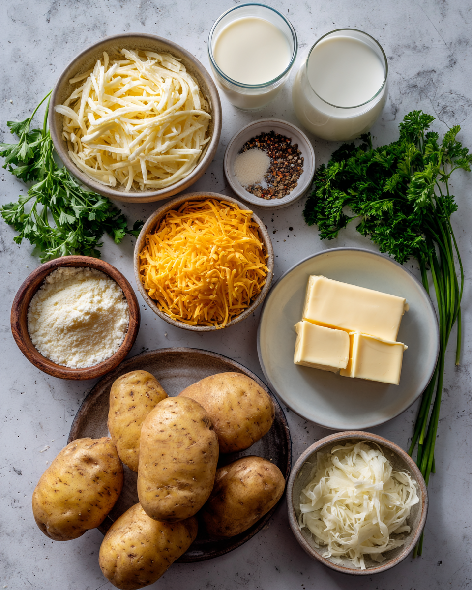 Delmonico Potatoes: Elevate Your Dinner with This Classic Comfort Dish 4 Ingredients for Delmonico Potatoes: Elevate Your Dinner with This Classic Comfort Dish