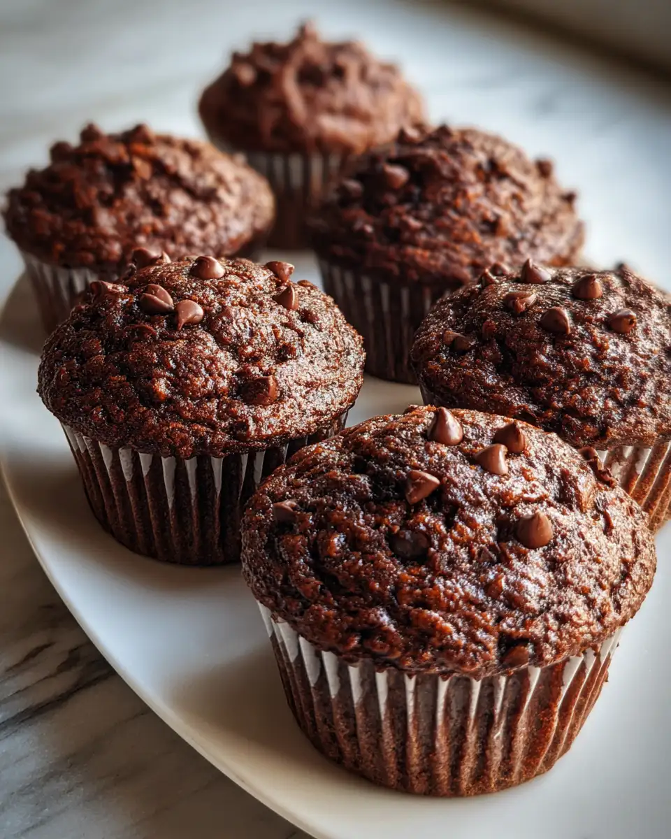 Final dish - Indulge in Decadence with Irresistible Double Chocolate Muffins