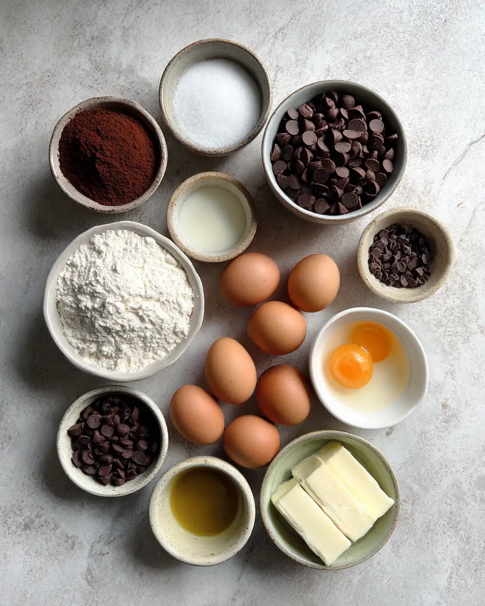 Ingredients for Indulge in Decadence with Irresistible Double Chocolate Muffins