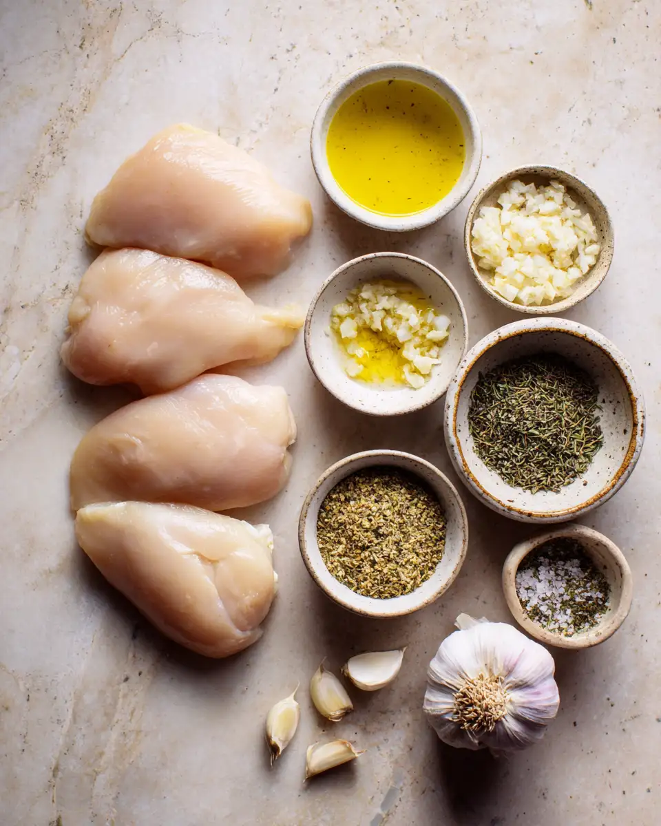 Ingredients for Effortless and Flavorful: Easy Garlic Chicken Meal Prep Perfection
