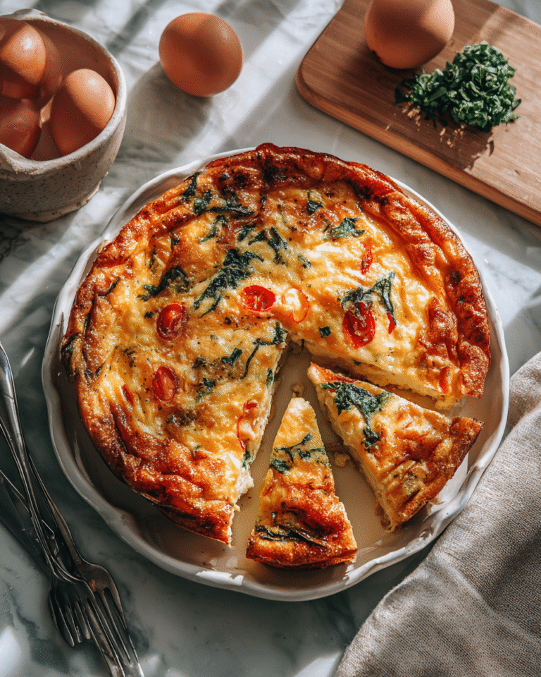 Effortless Brunch Delight: Easy Tortilla Quiche Bake - Featured Image