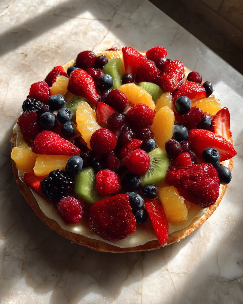 Final dish - Sweet Sunshine: The Ultimate Fruit Pizza Summer Dessert