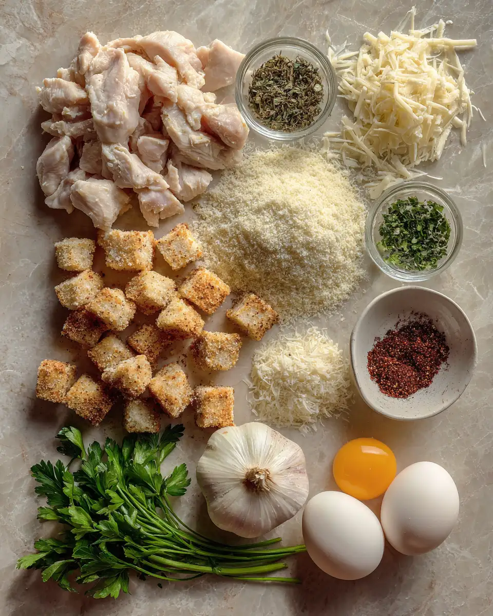 Ingredients for Irresistible Garlic Parmesan Chicken Bites: A Flavor Explosion in Every Bite