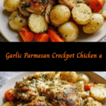 Slow-Cooked Bliss: Garlic Parmesan Chicken and Potatoes in Your Crockpot