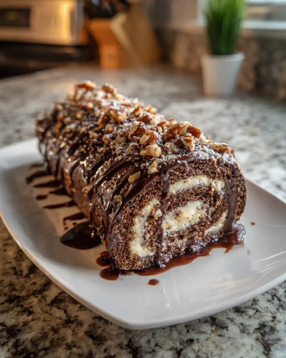 Final dish - Decadent Delights: Discover the Irresistible German Chocolate Roll Cake
