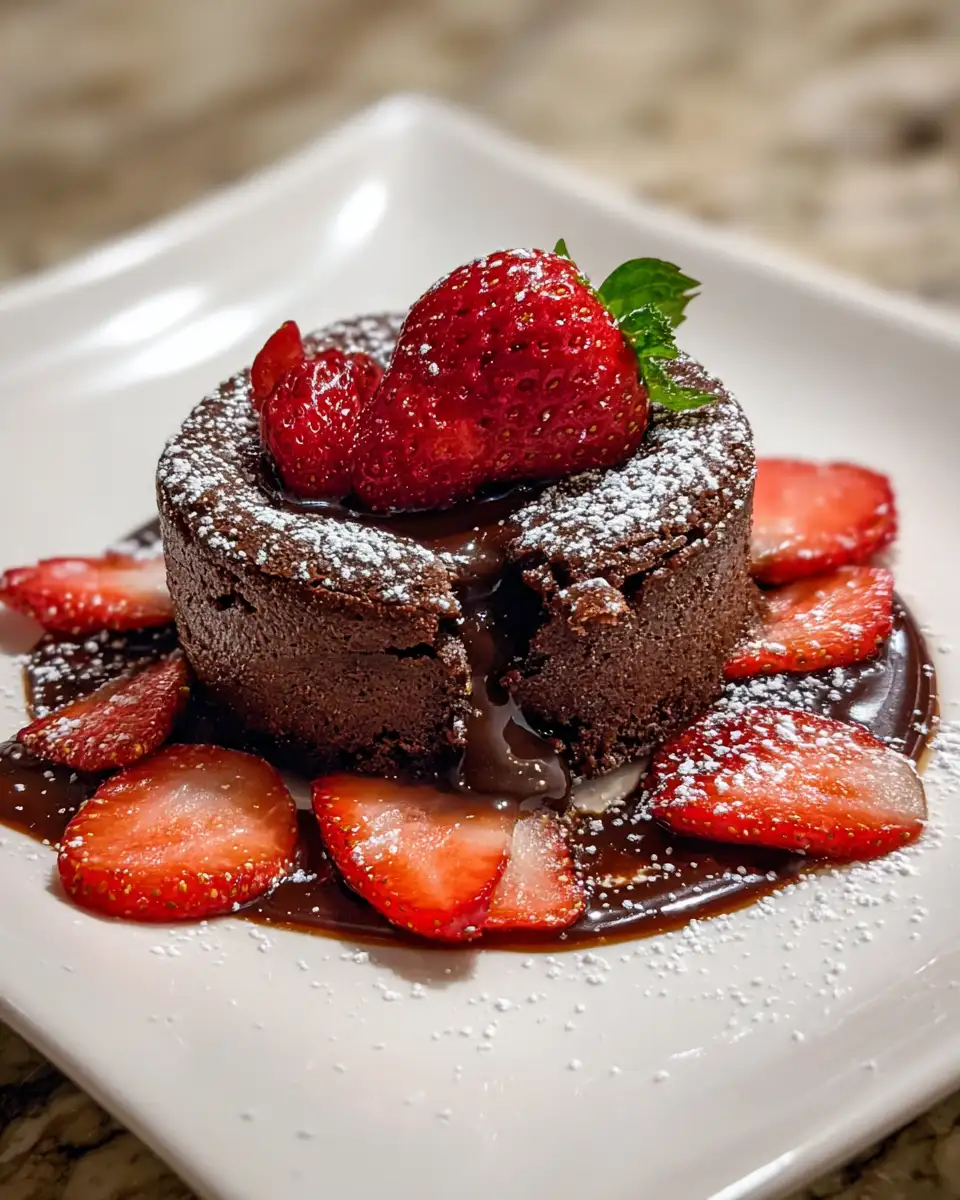 Final dish - Irresistibly Decadent: The Ultimate Gooey Chocolate Lava Cake Experience