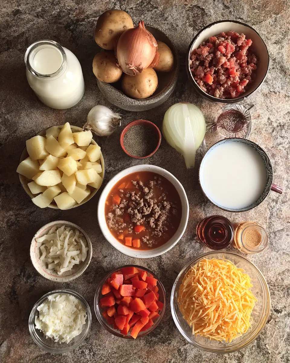 Ingredients for Cozy Comfort in a Bowl: Discover Hamburger Potato Soup Magic