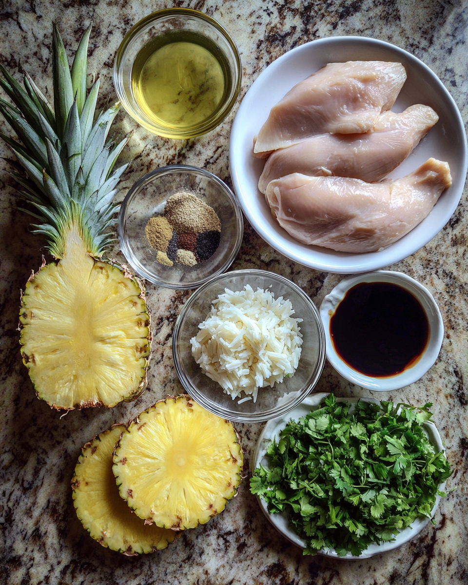 Ingredients for Savor the Tropics with Hawaiian Grilled Chicken and Pineapple