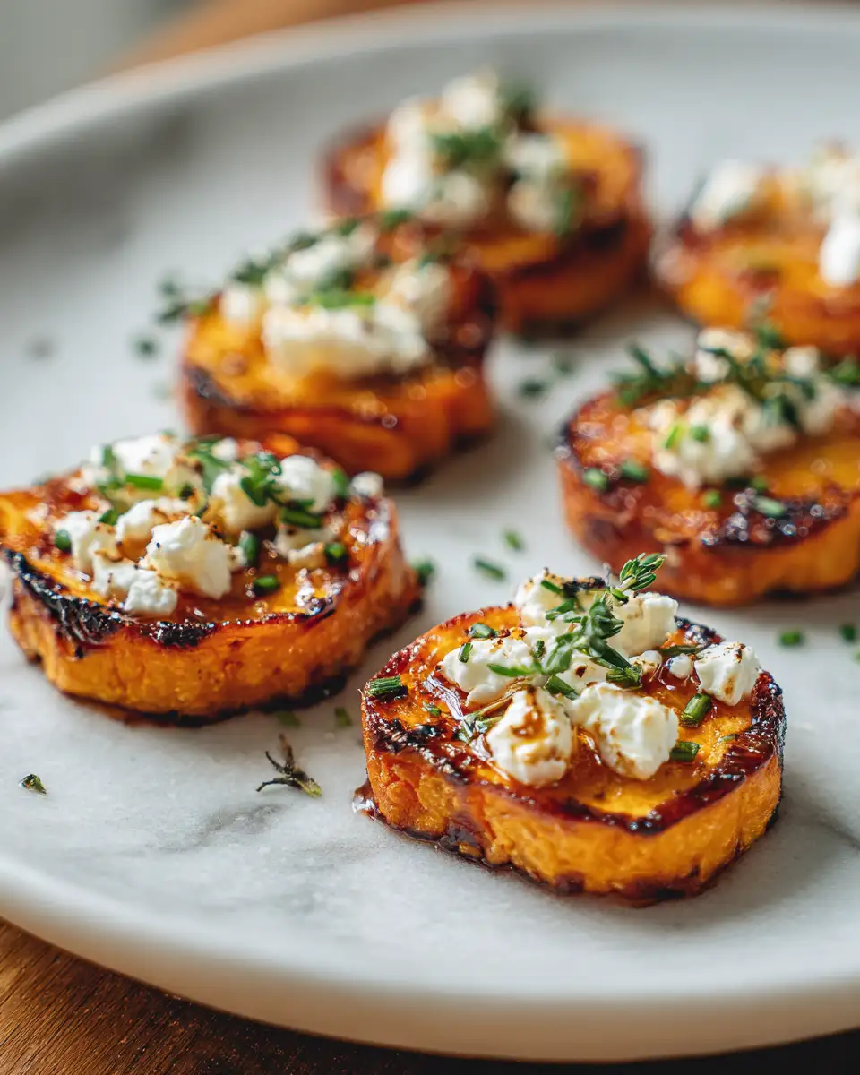 Final dish - Sweet Meets Savory: Irresistible Honey Feta Sweet Potato Rounds